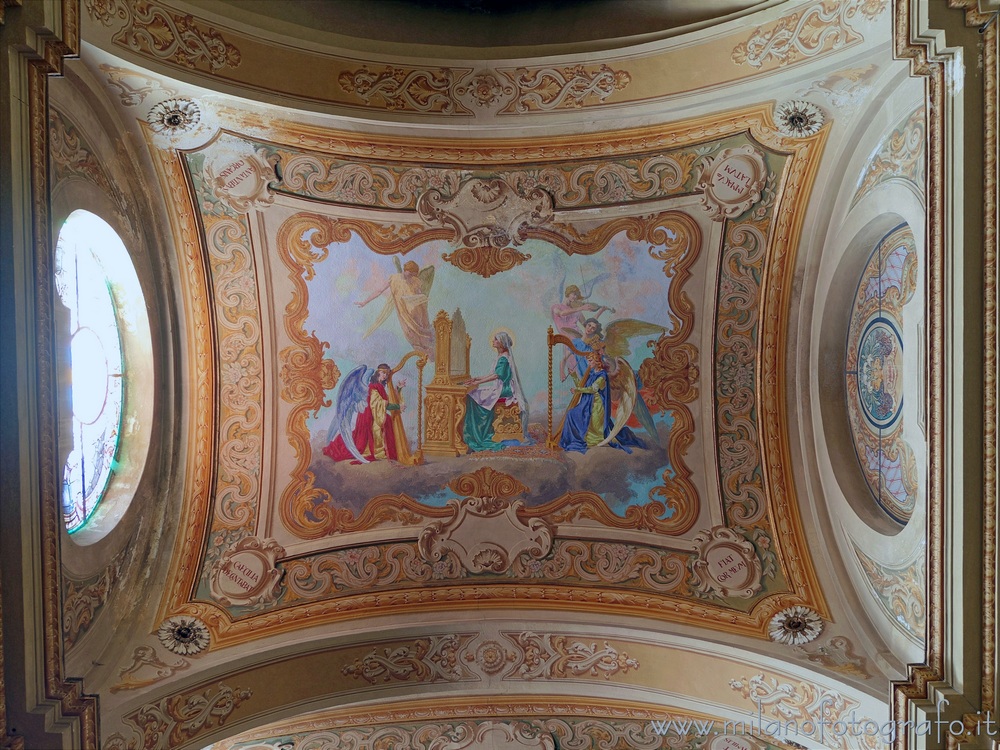 Andorno Micca (Biella, Italy) - Frescoes on the ceiling at the entrance of the Church of San Lorenzo
